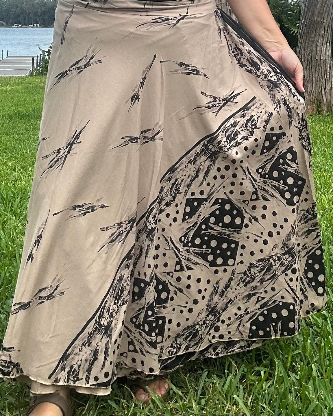 Patchwork Wrap Skirt