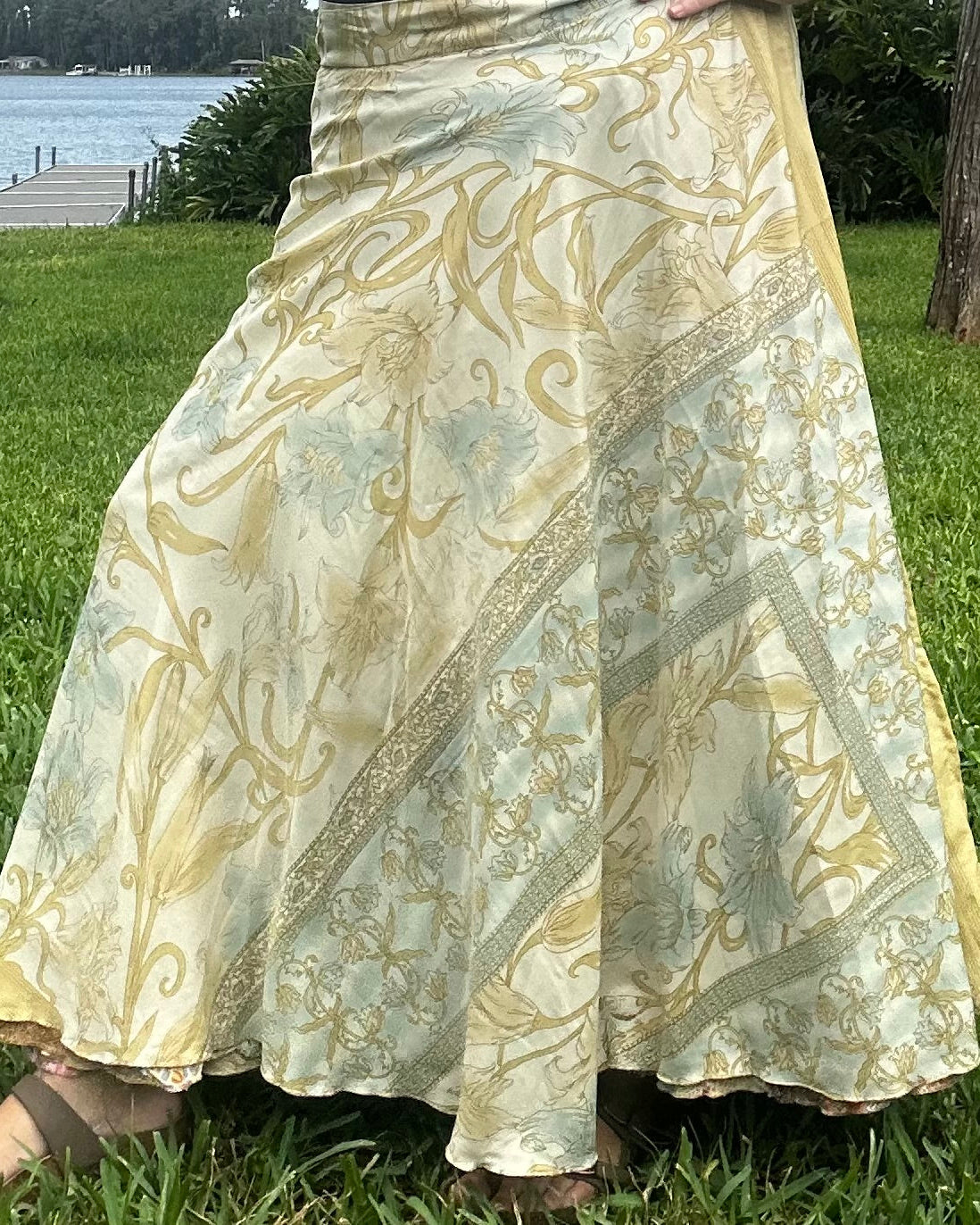 Patchwork Wrap Skirt