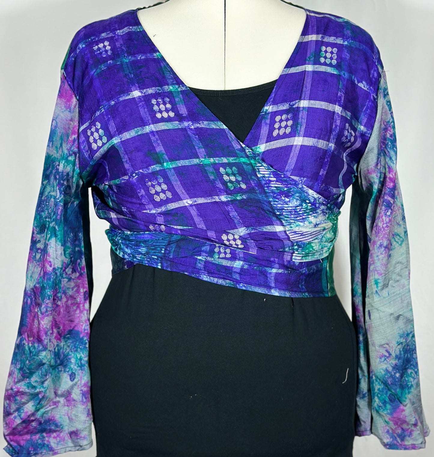 Plus Tie Dye Wrap Top