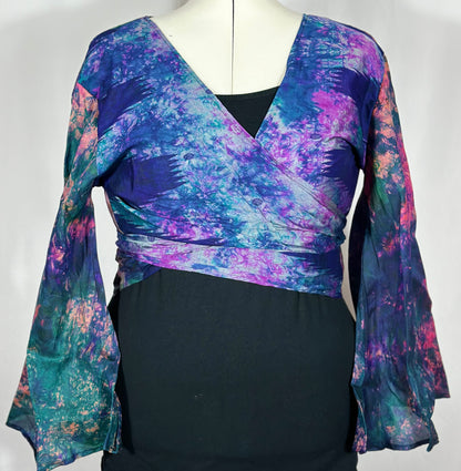 Plus Tie Dye Wrap Top