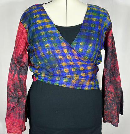 Plus Tie Dye Wrap Top