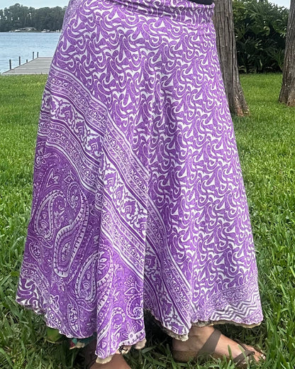 Patchwork Wrap Skirt