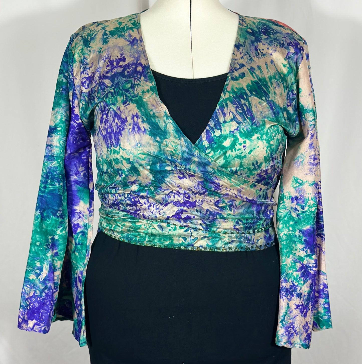 Regular Tie Dye Wrap Top
