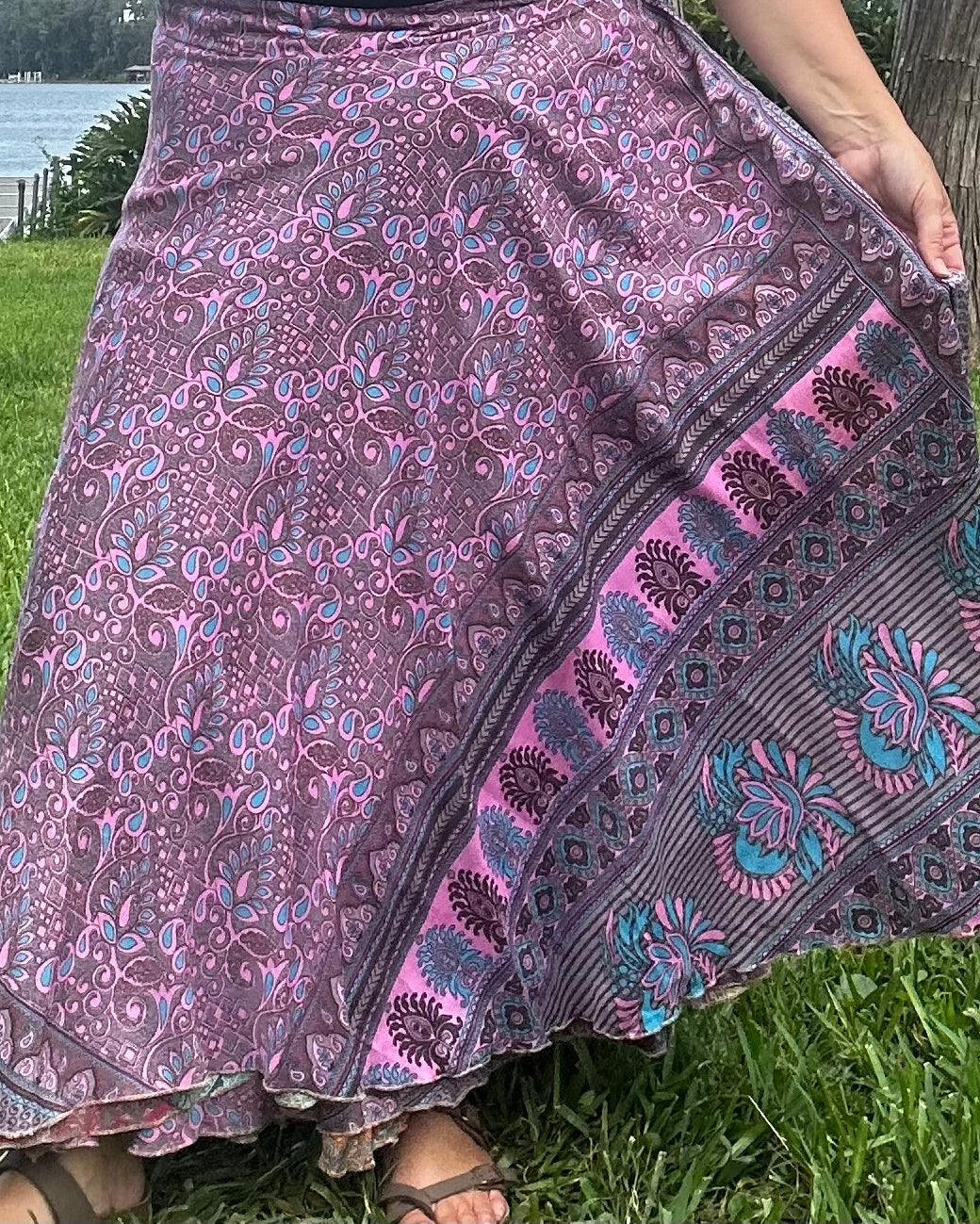 Patchwork Wrap Skirt