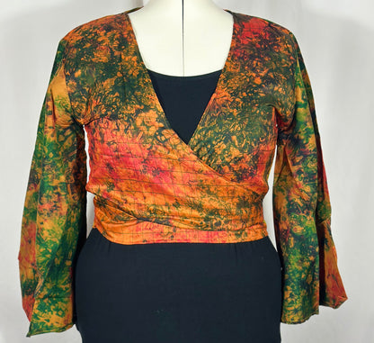 Regular Tie Dye Wrap Top