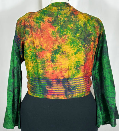 Plus Tie Dye Wrap Top
