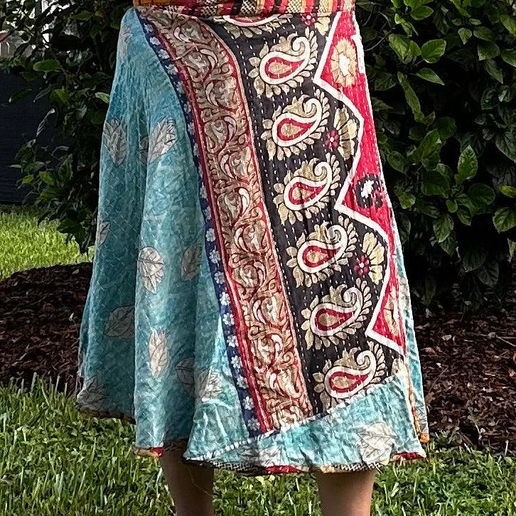 The Kantha Wrap Skirt
