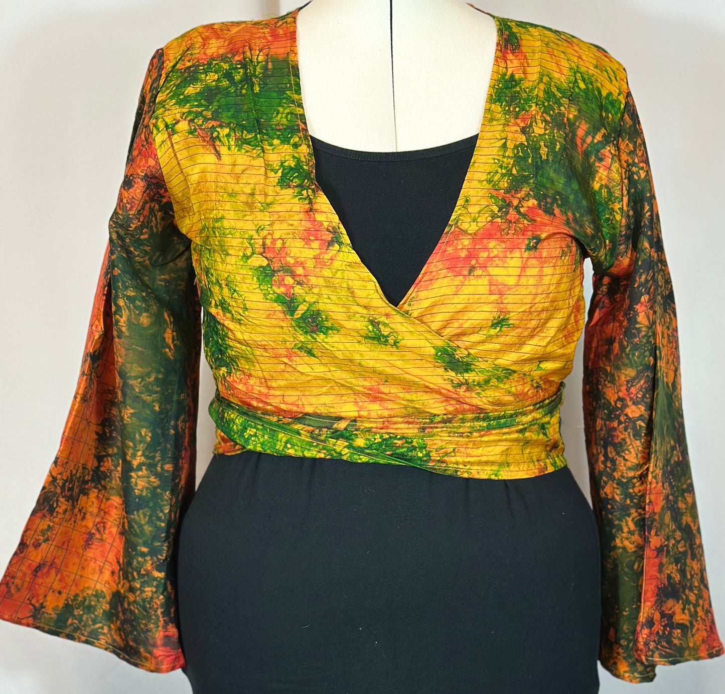 Regular Tie Dye Wrap Top