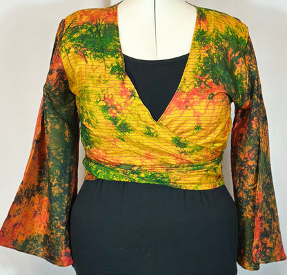 Regular Tie Dye Wrap Top