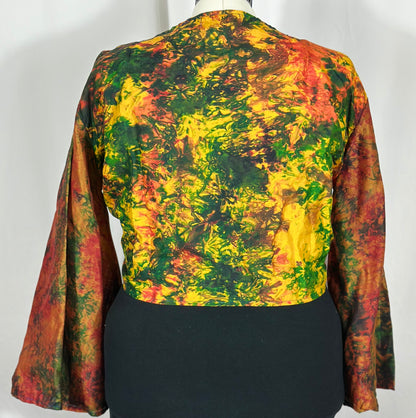 Plus Tie Dye Wrap Top