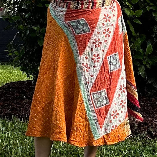 The Kantha Wrap Skirt