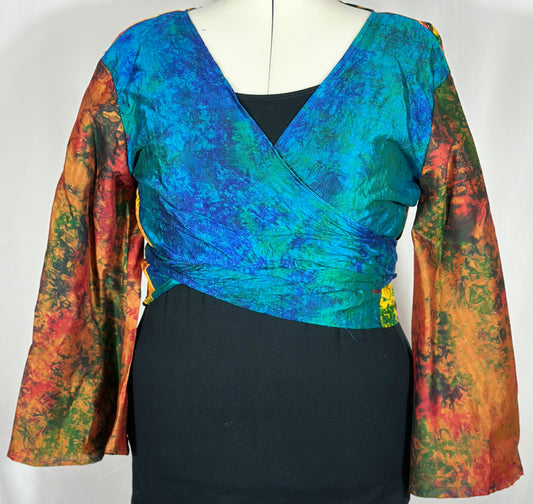 Plus Tie Dye Wrap Top