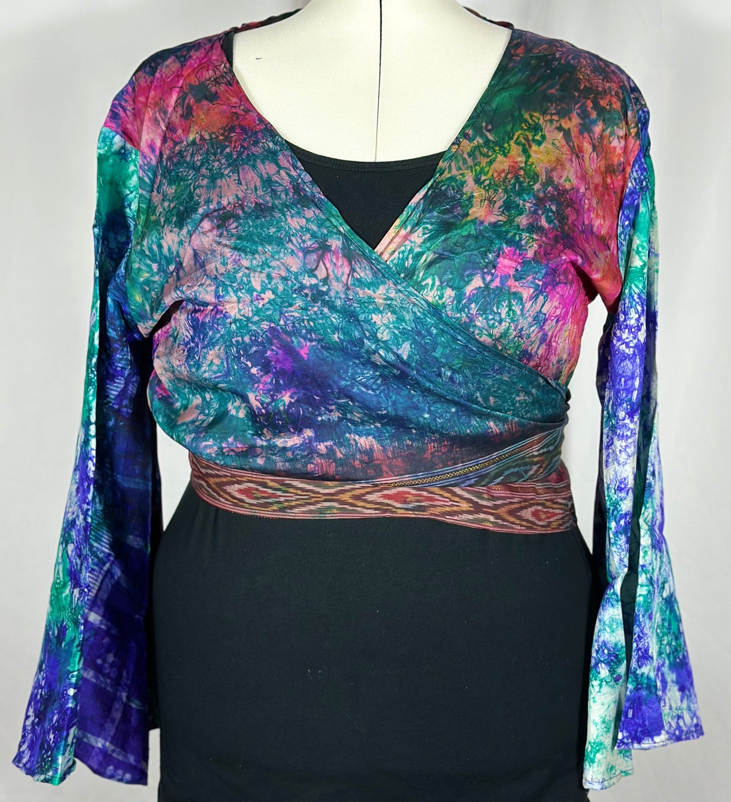 Plus Tie Dye Wrap Top