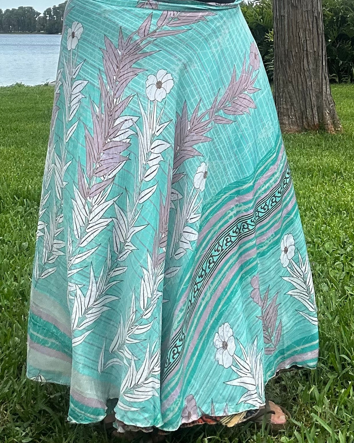 Patchwork Wrap Skirt