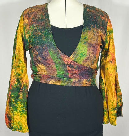 Regular Tie Dye Wrap Top