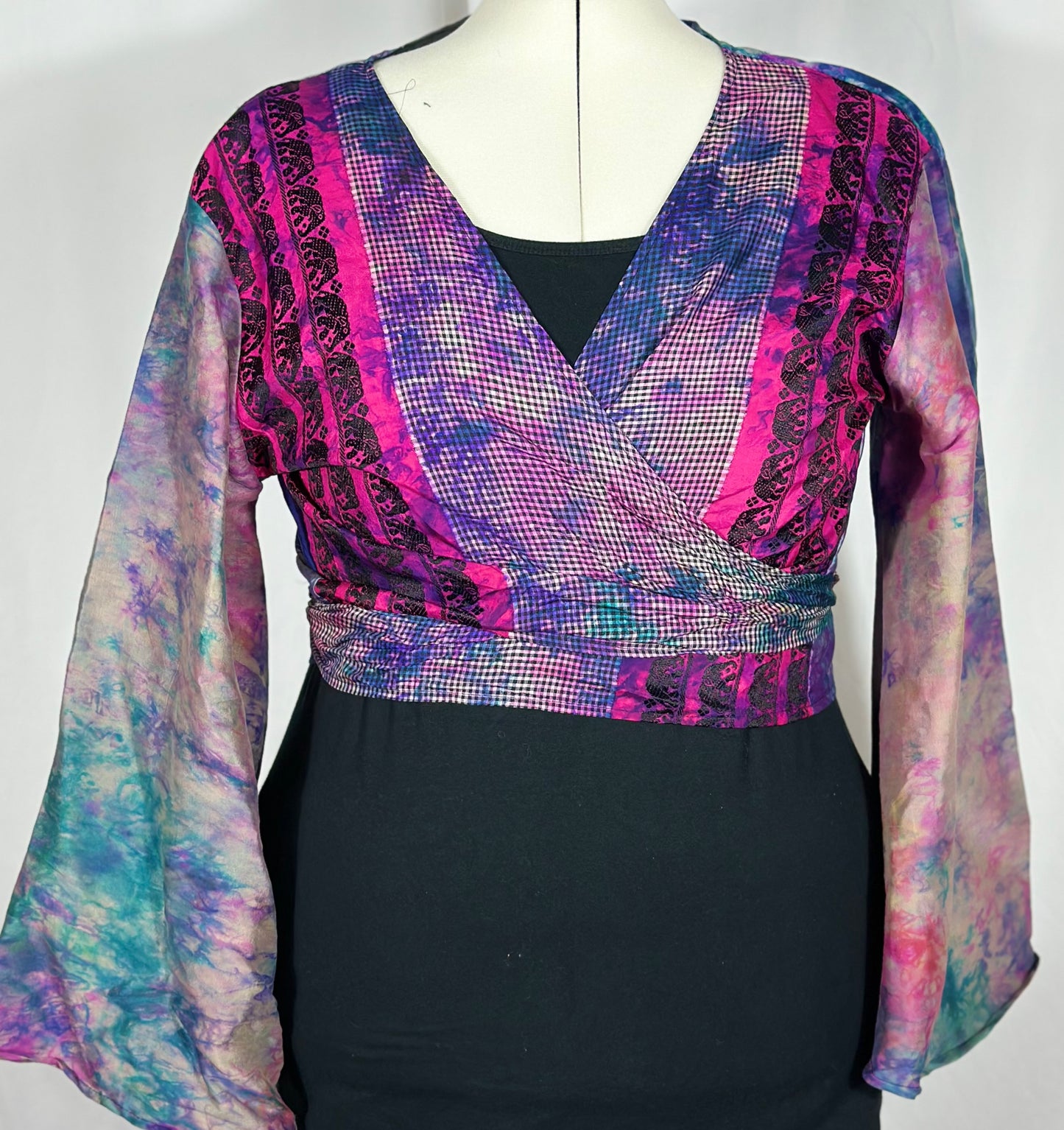 Plus Tie Dye Wrap Top