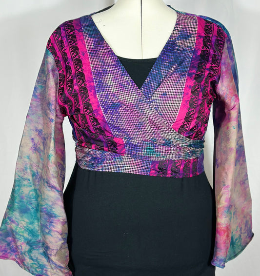Plus Tie Dye Wrap Top