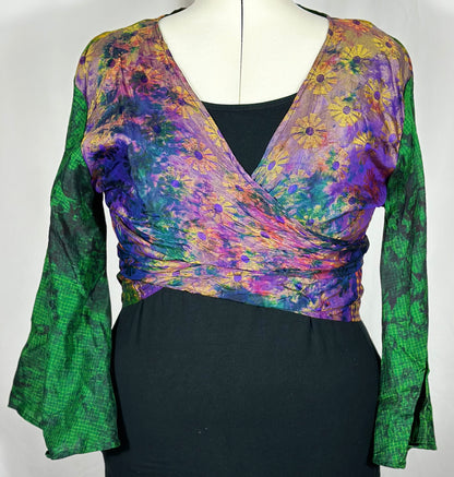 Plus Tie Dye Wrap Top