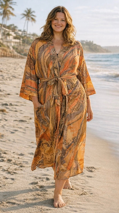 Bell Sleeved Lounge Wrap