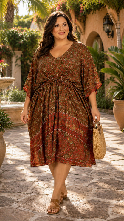Plus Kaftan (Tea Length)