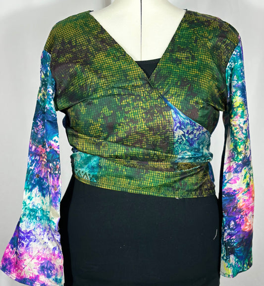 Plus Tie Dye Wrap Top