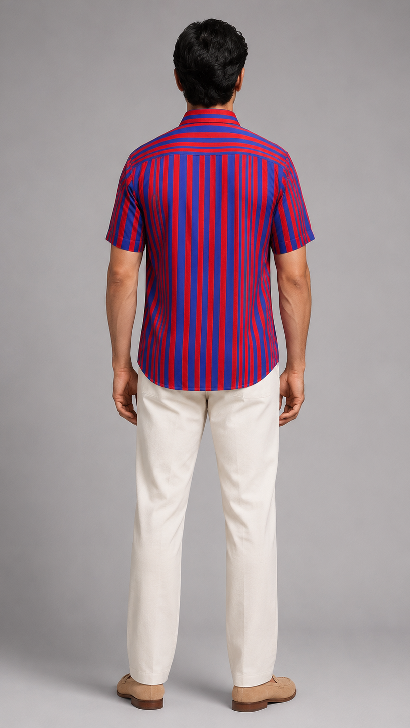 Men's Short Sleeve Silk Shirt