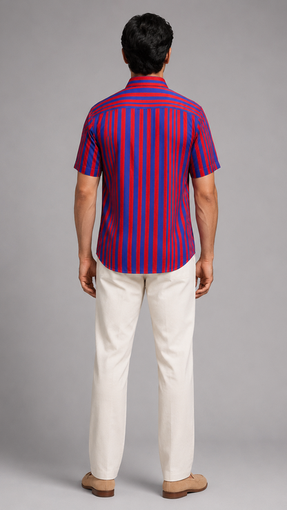 Men's Short Sleeve Silk Shirt