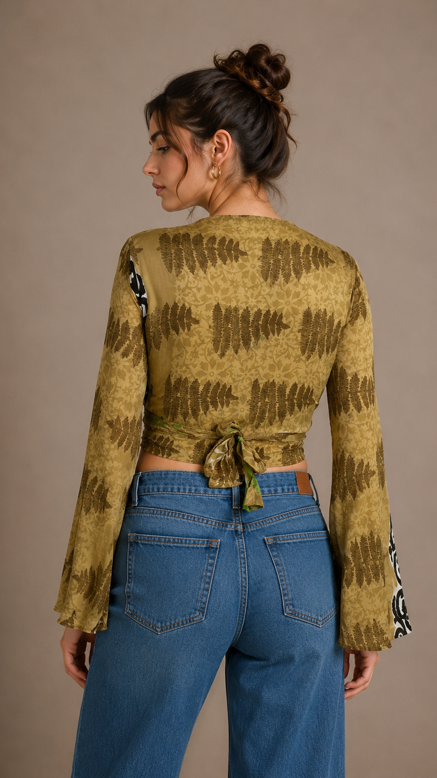 Plus Size Silk Wrap Top