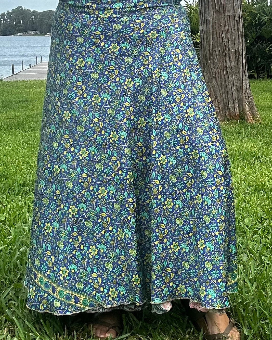 Patchwork Wrap Skirt