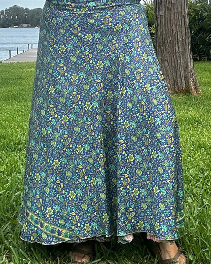 Patchwork Wrap Skirt