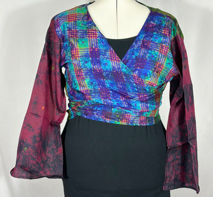 Plus Tie Dye Wrap Top