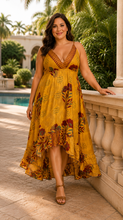 Plus Hi-Low Dress