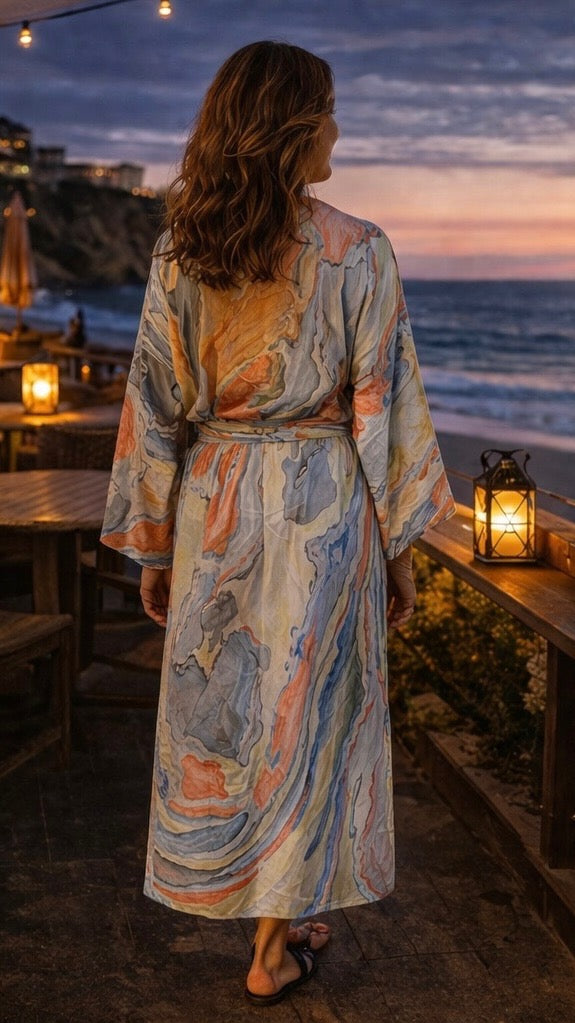 Bell Sleeved Lounge Wrap