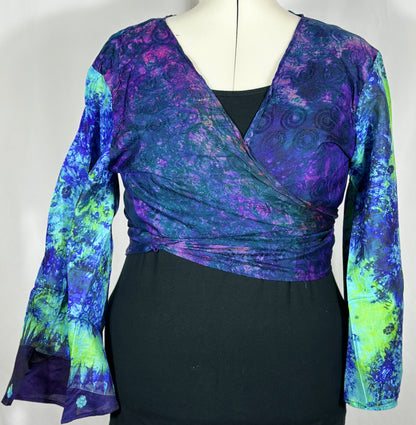 Plus Tie Dye Wrap Top