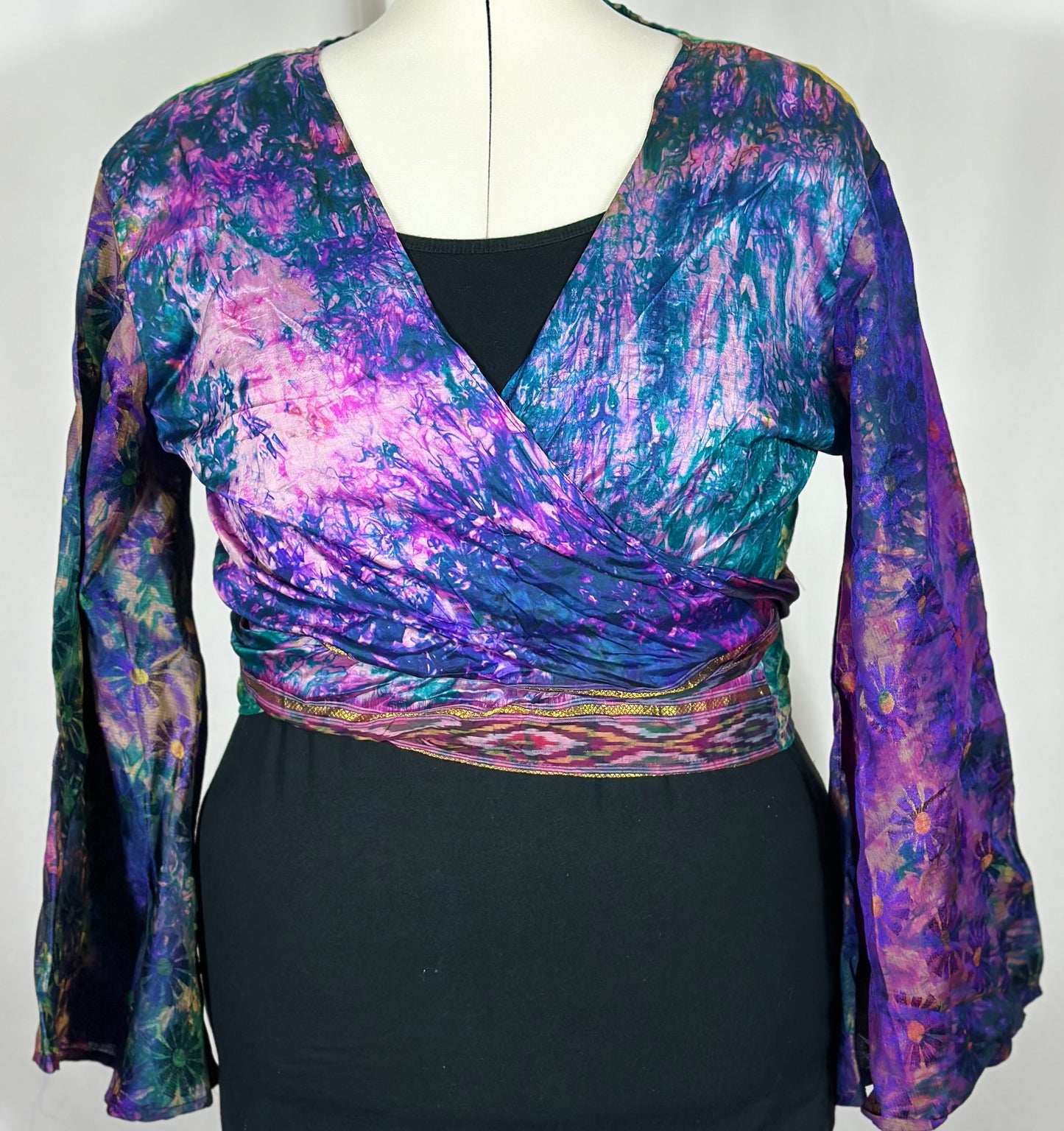 Plus Tie Dye Wrap Top