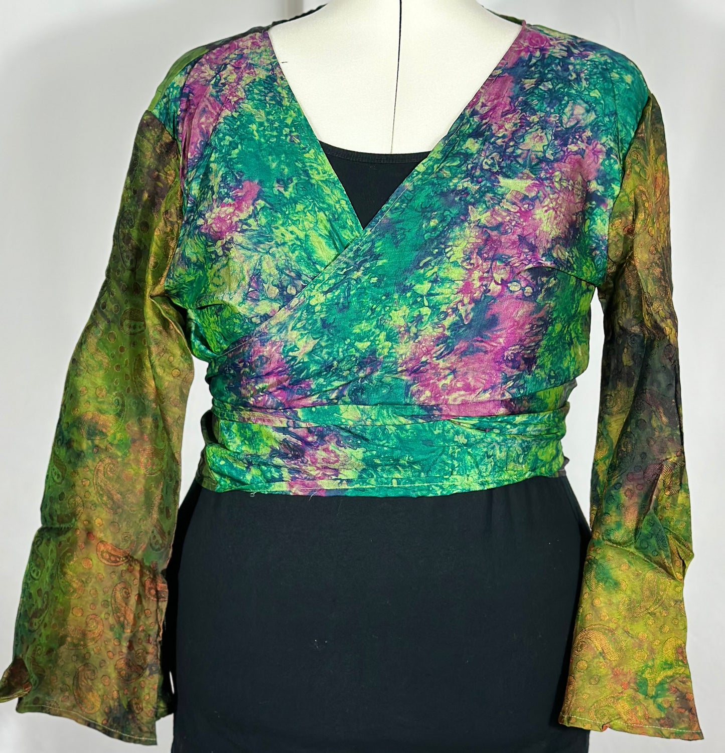 Plus Tie Dye Wrap Top