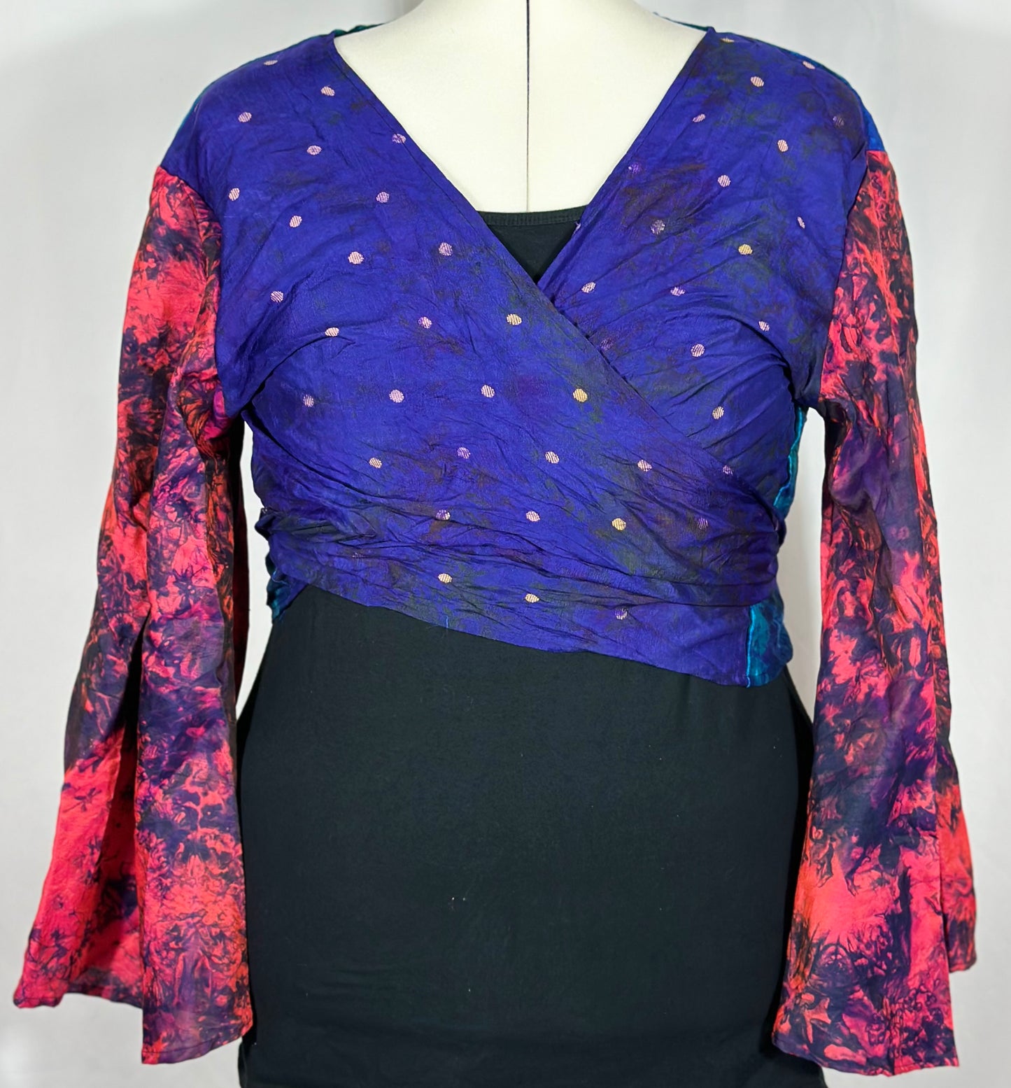 Plus Tie Dye Wrap Top