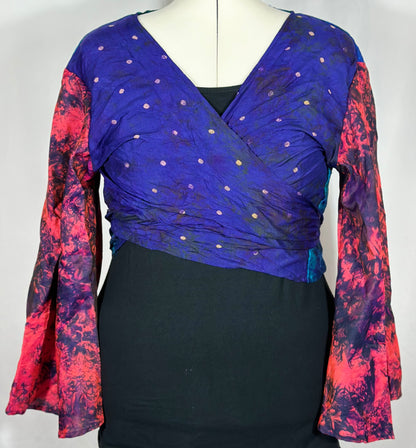 Plus Tie Dye Wrap Top