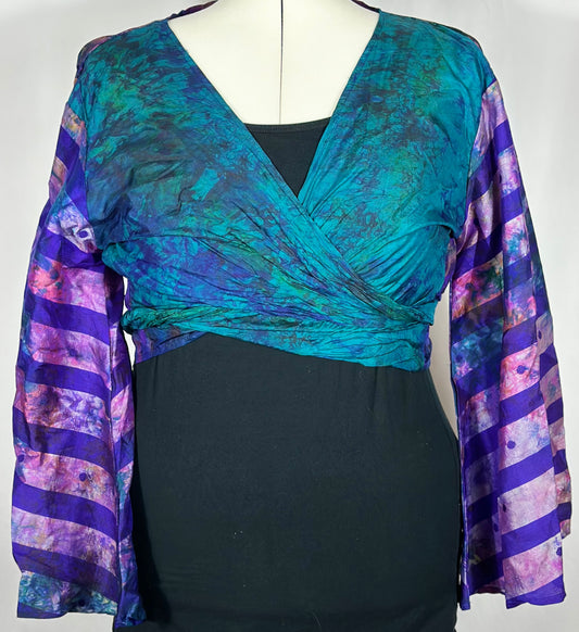 Plus Tie Dye Wrap Top