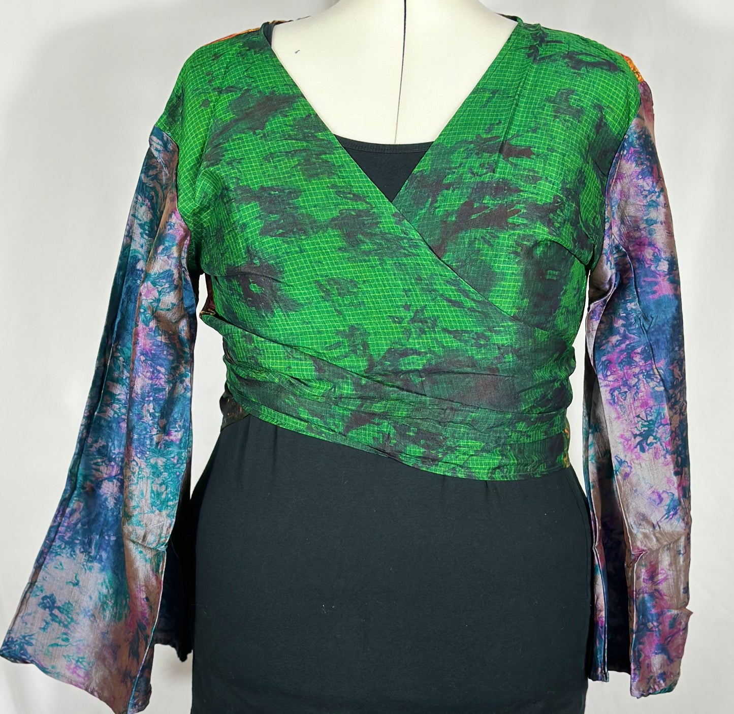 Plus Tie Dye Wrap Top