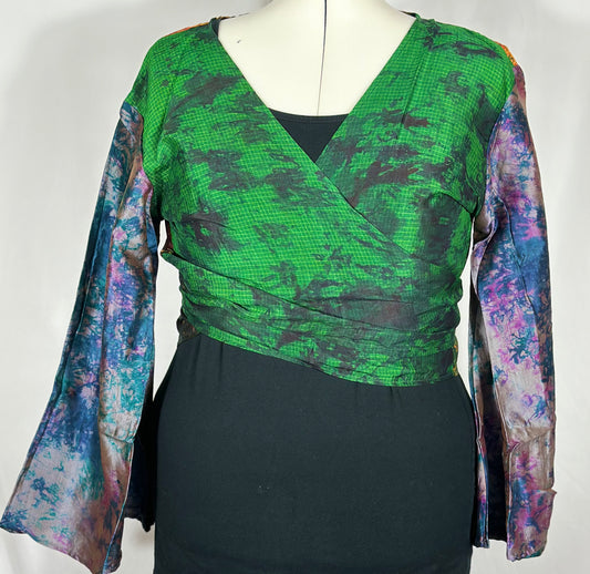Plus Tie Dye Wrap Top